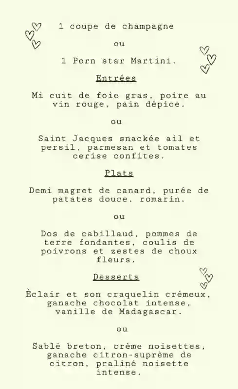 Menu de Saint Valentin - Colde - Restaurant Aix-en-Provence - Brasserie Aix-en-Provence